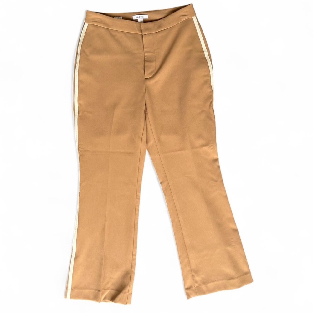 Nine West Tan Kick Flare Dress Pants